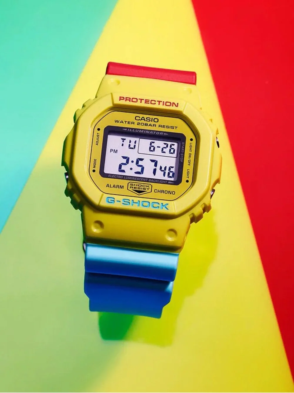 New🌟 Casio G-Shock Dw-5600cma-9dr Adventure Ready - Bold Yellow & Multi-Color